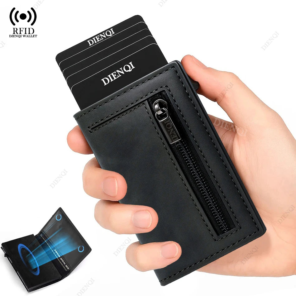 ShadowGuard Wallet Black – Protección RFID y Diseño Minimalista