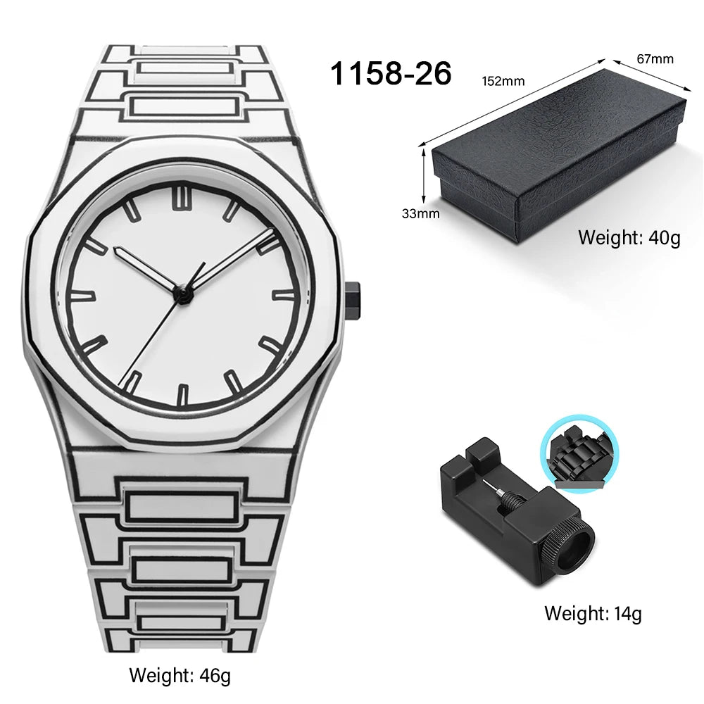 Reloj Deportivo Unisex Impermeable – Diseño Moderno y Ligero Blanco
