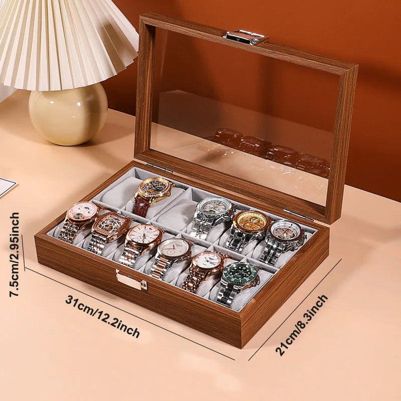 Vitesse Walnut Vault – Caja de Relojes Artesanal en Nogal