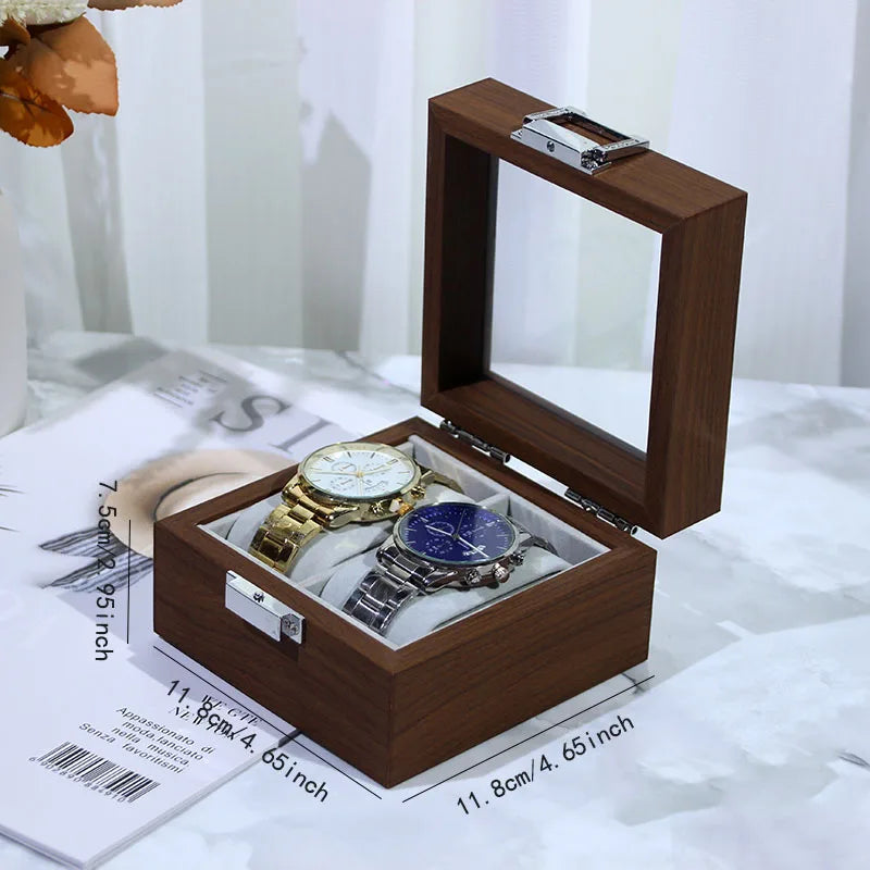 Vitesse Walnut Vault – Caja de Relojes Artesanal en Nogal