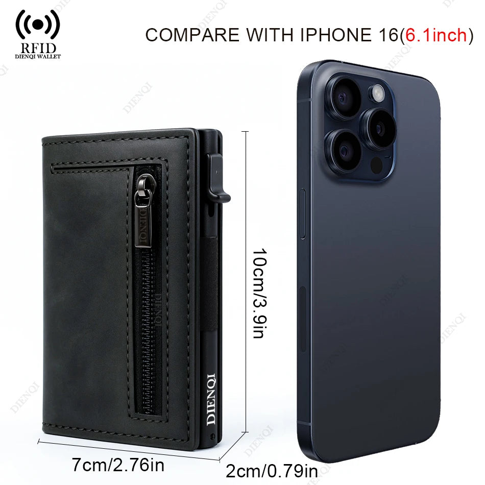 ShadowGuard Wallet Brown – Seguridad Digital y Estilo Clásico