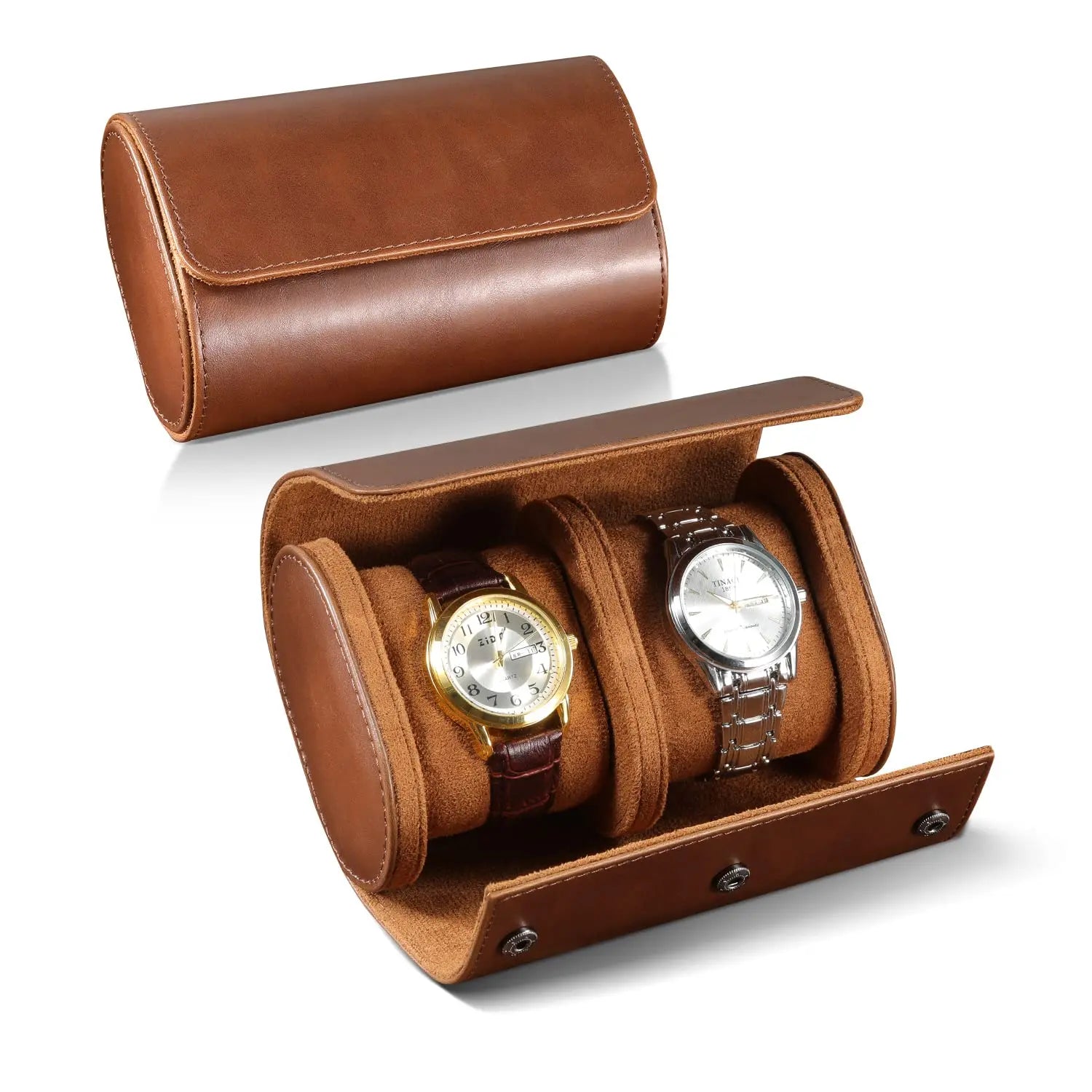 Vitesse Travel Vault 3 – Estuche de Cuero para Relojes